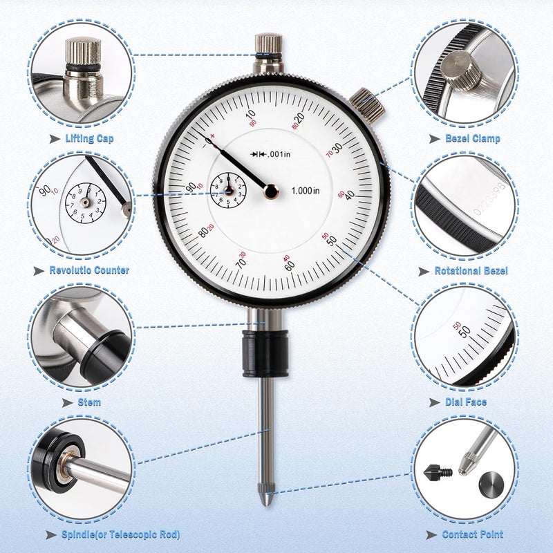 Winsgor 6434 Sleeve Height and Counter Bore Gauge for All Diesel Engines Cylinder Bore Gauge and Engines with Sleeved Cylinders Compatible with Caterpillar,Cummins,Detroit Diesel - Image 2